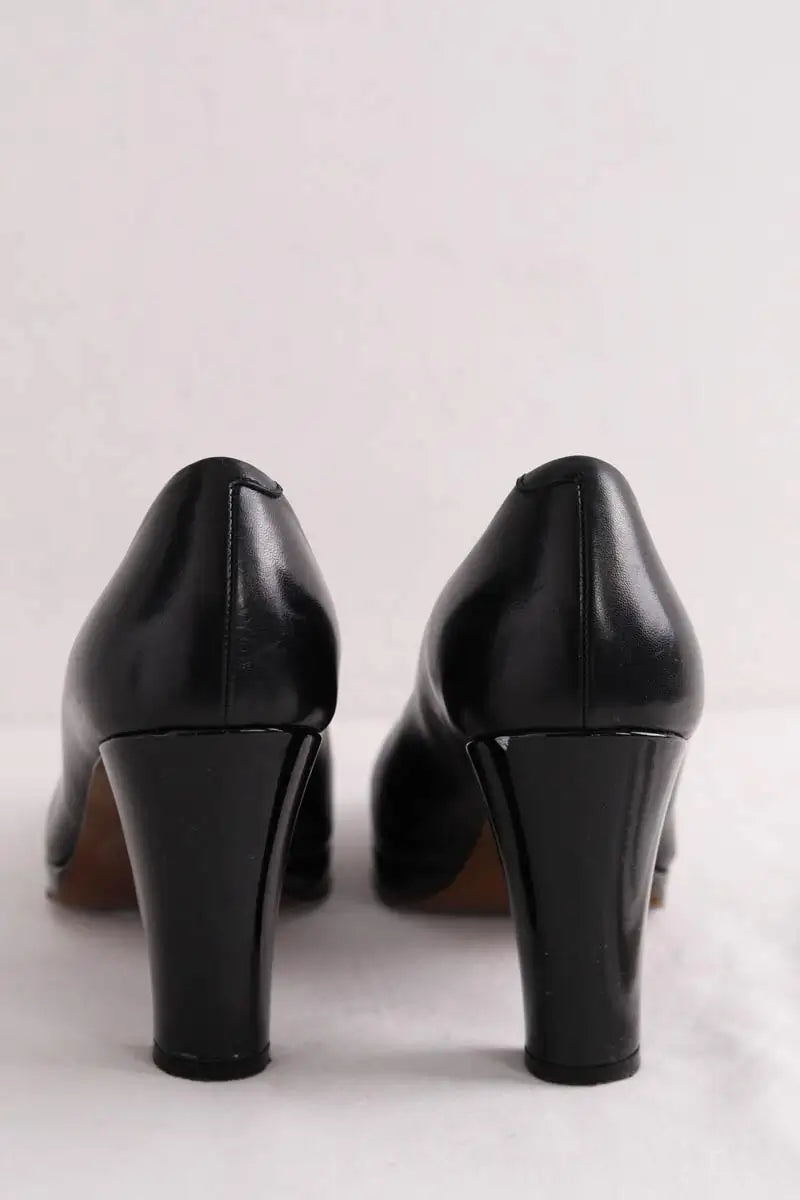 Talons Carel Noir en Cuir