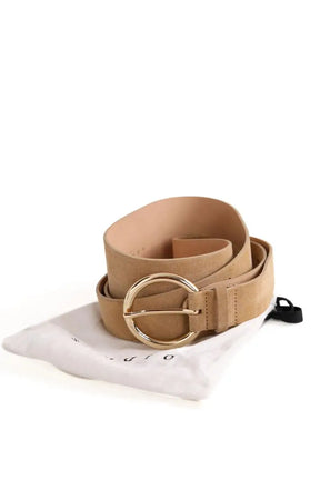 Ceinture en cuir Sandro Beige en Daim