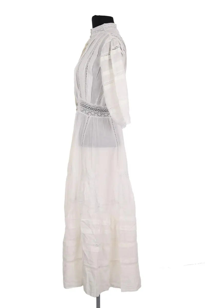 Robe Sessun Blanc en Coton
