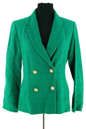Blazer Sandro Vert en Coton, taille S - Seconde Main