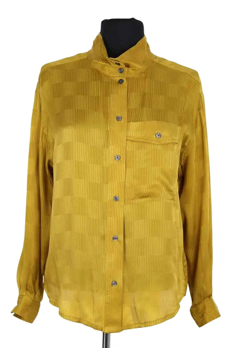 Blouse Soeur Edna Jaune en Soie, taille XS - Seconde Main