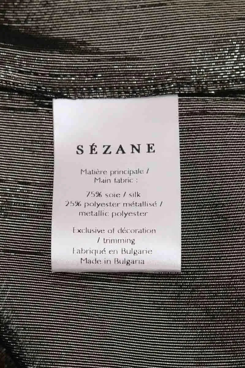 Chemise Sézane Argent en Soie