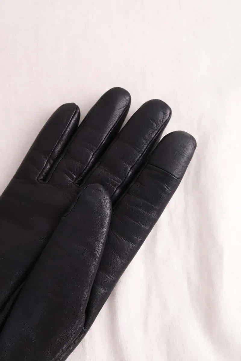 Gants Agnelle Noir en Cuir