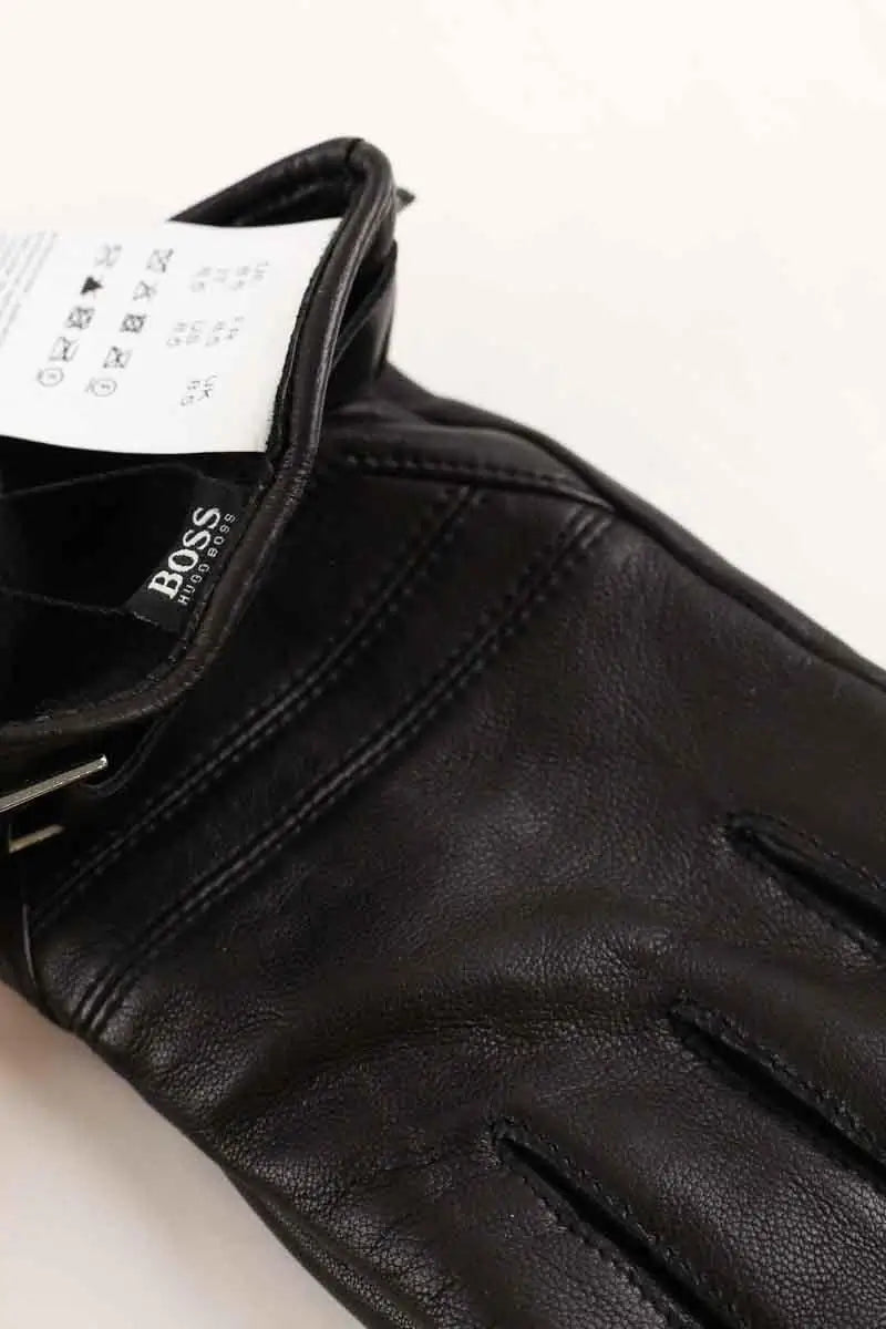 Gants Boss Noir en Cuir