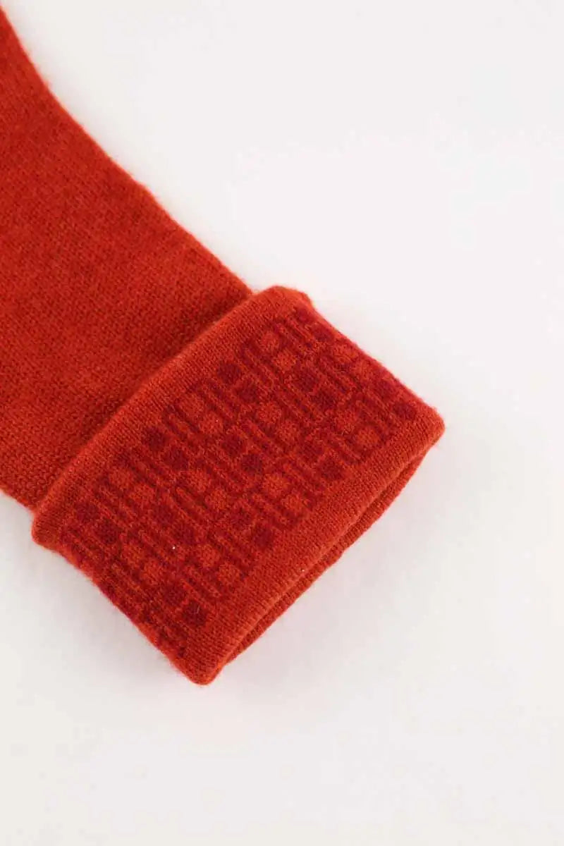 Gants Hermès Rouge en Cachemire