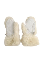 Gants Other Brand Blanc en Cuir, taille M - Seconde Main