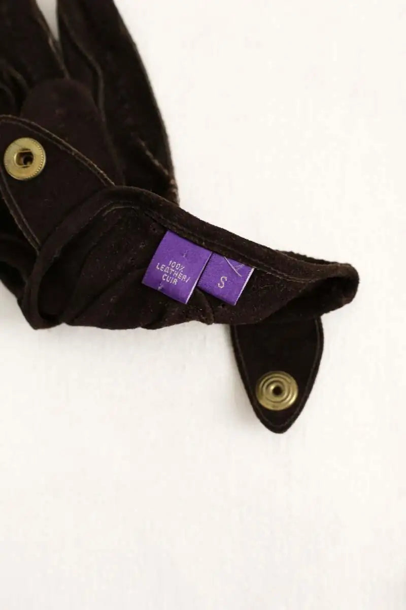 Gants Ralph Lauren Marron en Daim