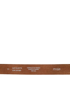 Ceinture en cuir Maje Camel en Cuir