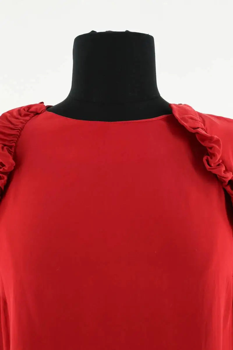 Top Sandro Rouge en Soie