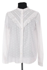 Blouse Sézane Blanc en Coton, taille M - Seconde Main