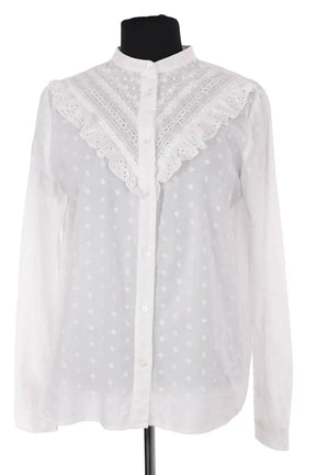 Blouse Sézane Blanc en Coton, taille M - Seconde Main