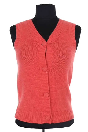 Gilet Agnès B. Orange en Cachemire, taille S - Seconde Main