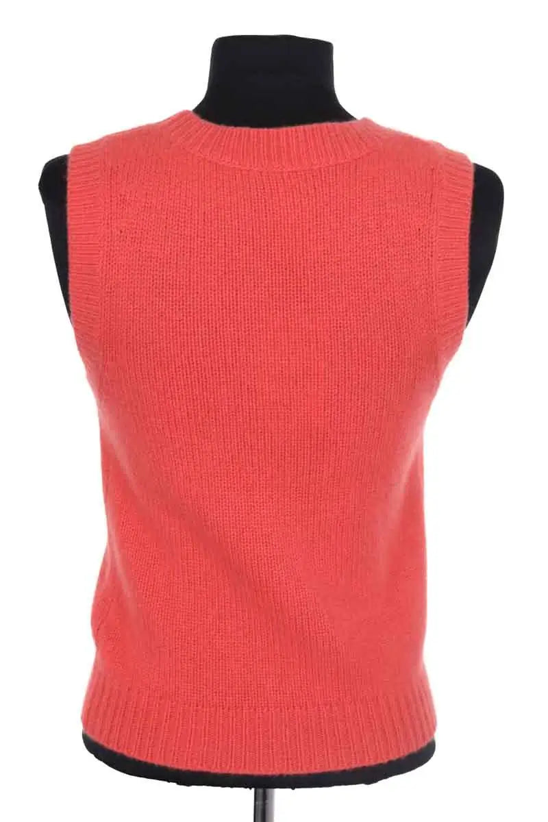 Gilet Agnès B. Orange en Cachemire
