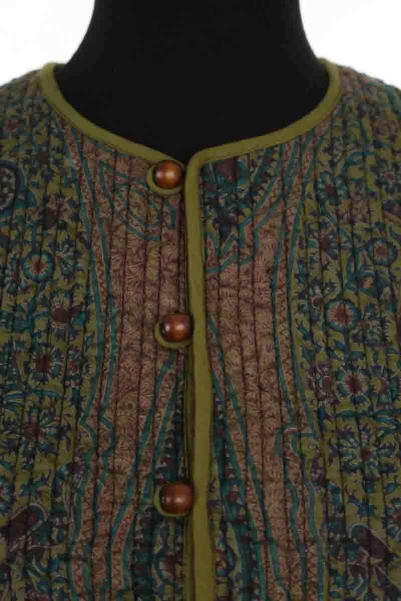 Gilet Antik Batik Kaki en Coton