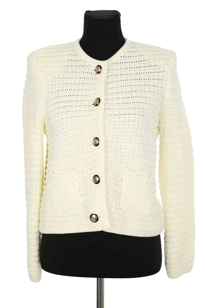 Gilet Ba&Sh Ecru en Coton, taille XS - Seconde Main