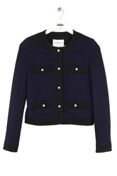 Gilet Claudie Pierlot Verlaine Bleu en Laine, taille S - Seconde Main
