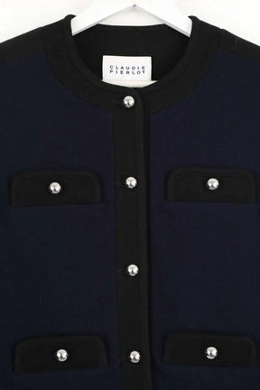 Gilet Claudie Pierlot Verlaine Bleu en Laine