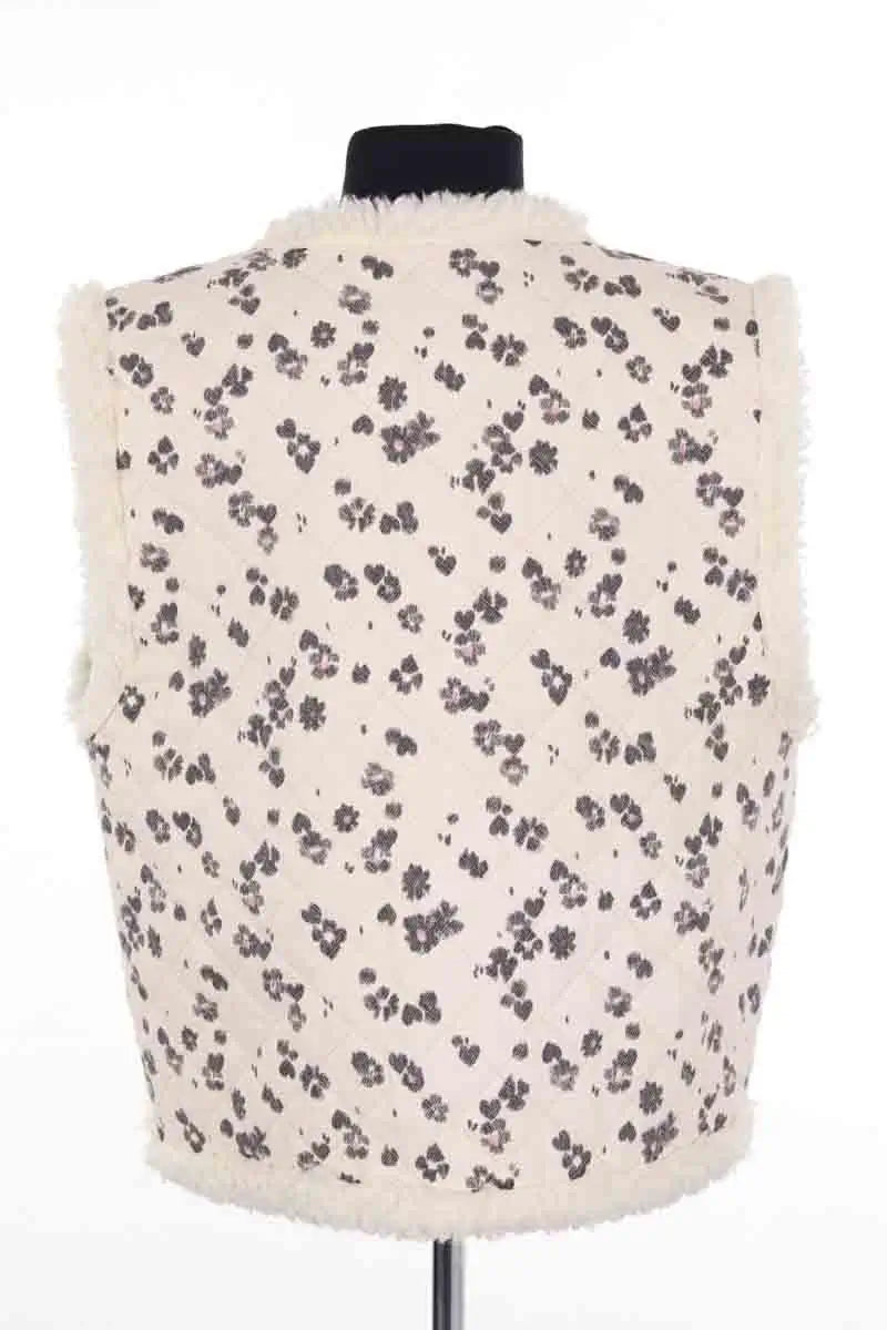 Gilet Des Petits Hauts Beige en Coton