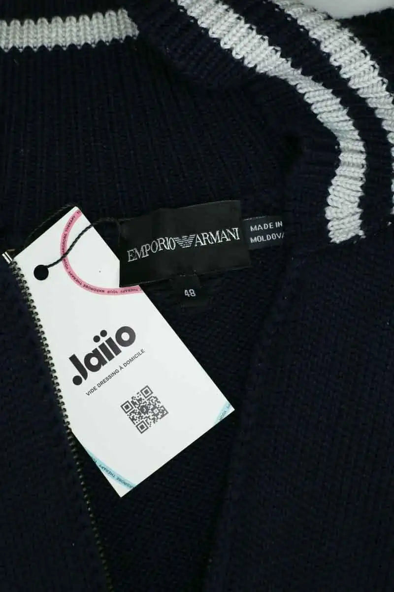Gilet Emporio Armani Marine en Laine