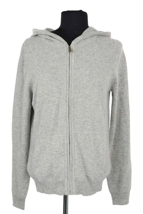 Gilet Eric Bompard Pull à capuche zippé Gris en Cachemire, taille M - Seconde Main
