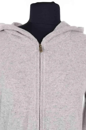 Gilet Eric Bompard Pull à capuche zippé Gris en Cachemire