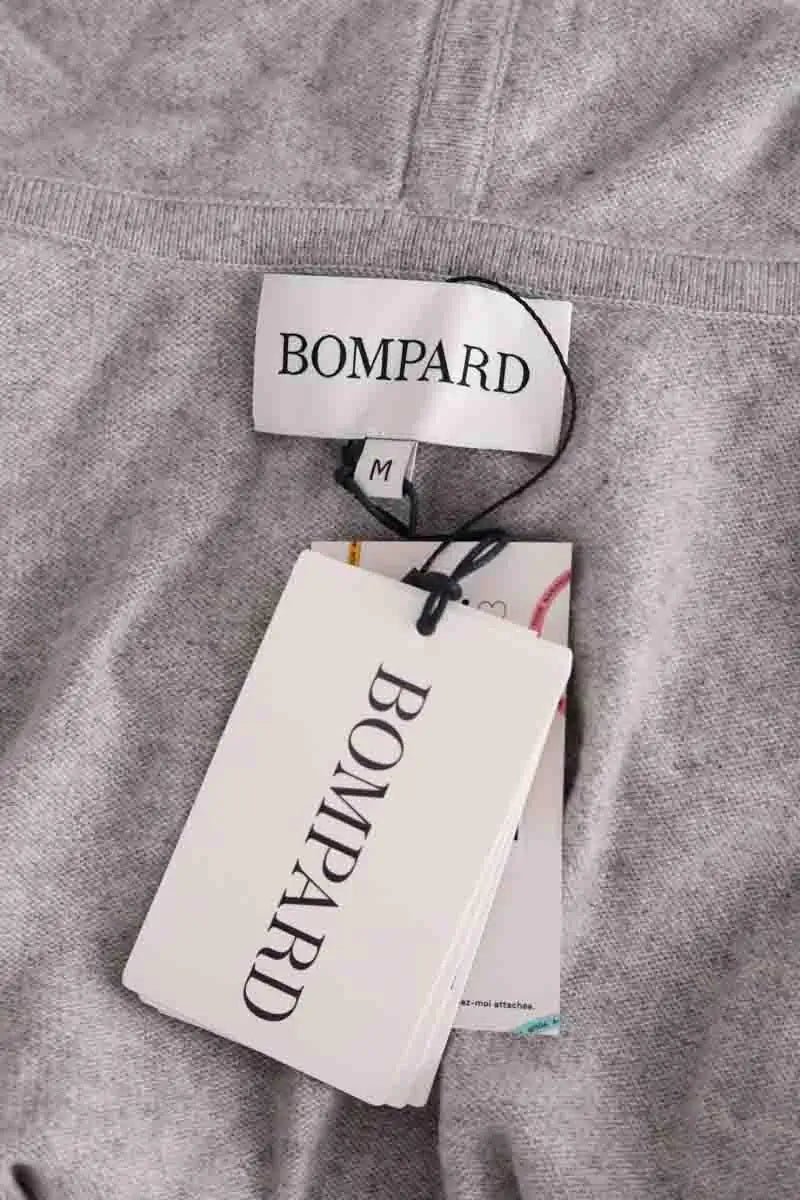 Gilet Eric Bompard Pull à capuche zippé Gris en Cachemire