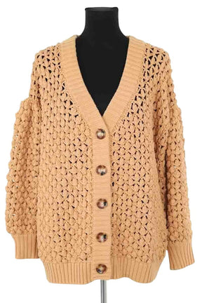 Gilet Farm Rio Camel en Coton, taille M - Seconde Main