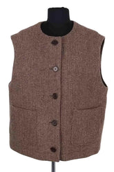 Gilet Gerard Darel Marron en Laine, taille M - Seconde Main
