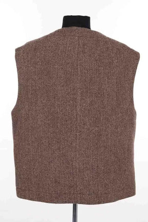 Gilet Gerard Darel Marron en Laine