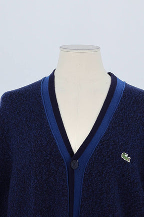 Gilet Lacoste Bleu en Laine
