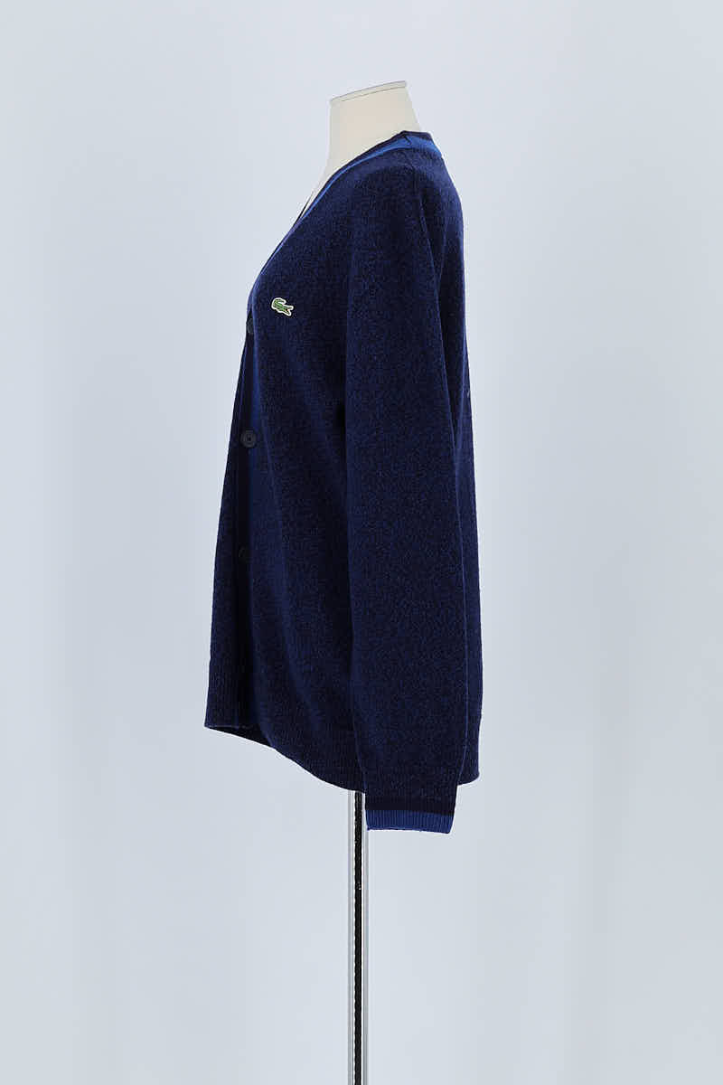 Gilet Lacoste Bleu en Laine