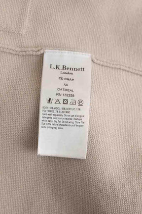 Gilet LK Bennett Cd chay xs catmeal Beige en Laine