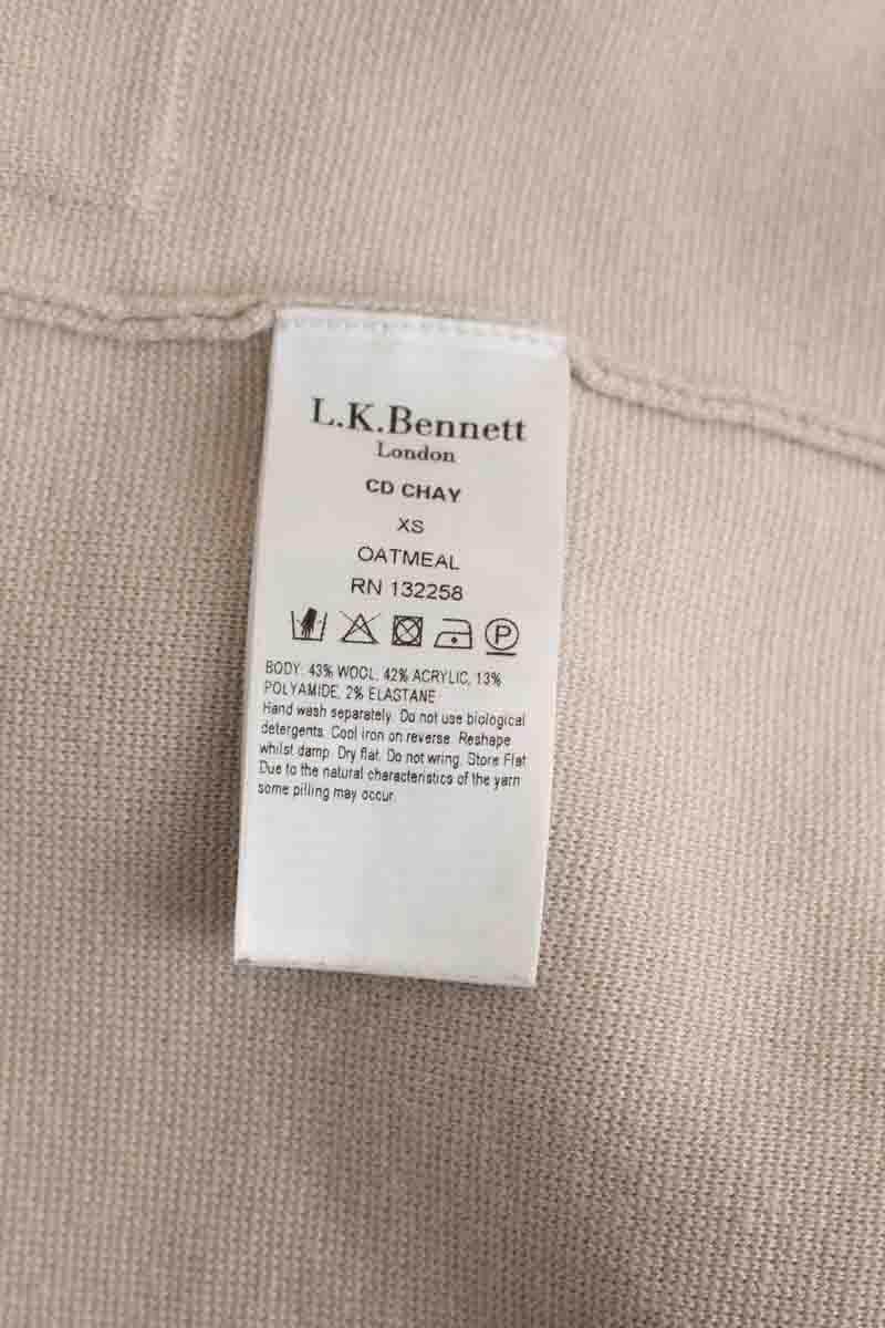 Gilet LK Bennett Cd chay xs catmeal Beige en Laine