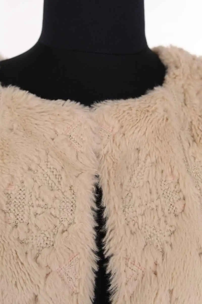 Gilet Louise Misha Varvara Beige en Synthétique