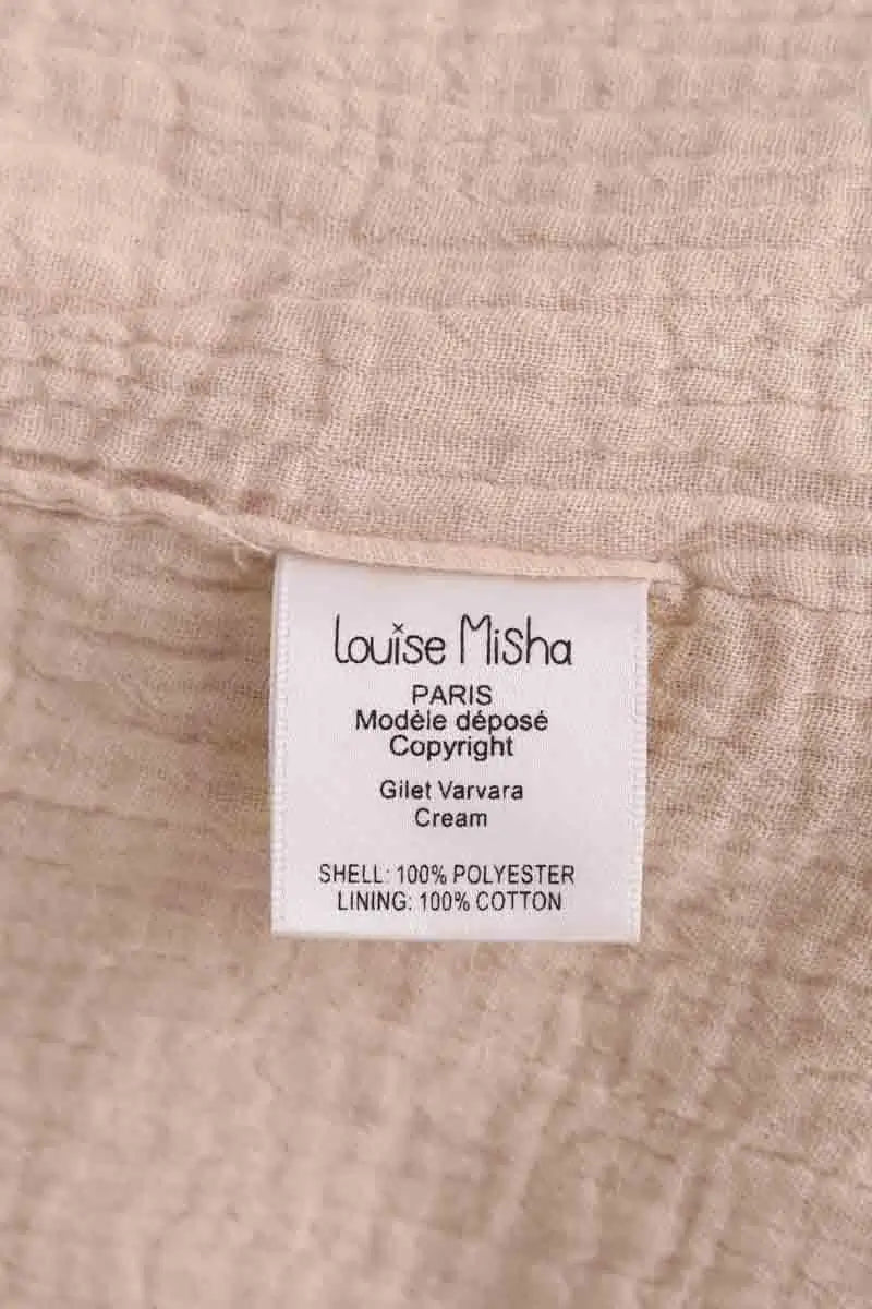 Gilet Louise Misha Varvara Beige en Synthétique