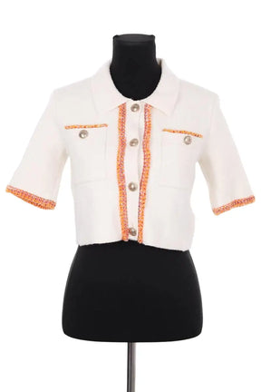 Gilet Maje Blanc en Coton, taille S - Seconde Main