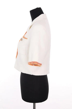 Gilet Maje Blanc en Coton