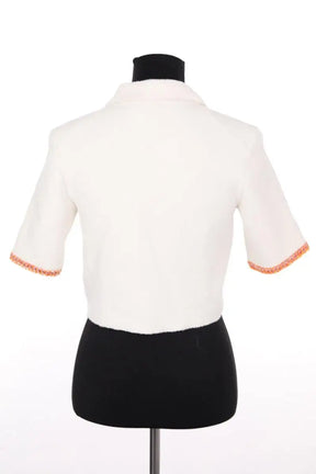 Gilet Maje Blanc en Coton
