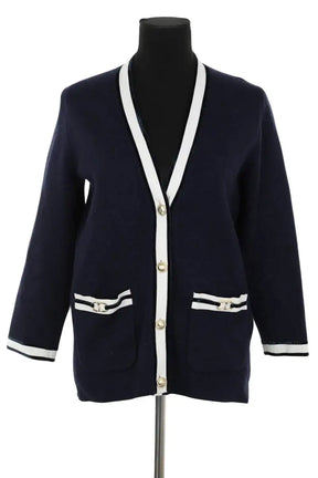 Gilet Maje Marine en Coton, taille M - Seconde Main