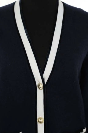 Gilet Maje Marine en Coton