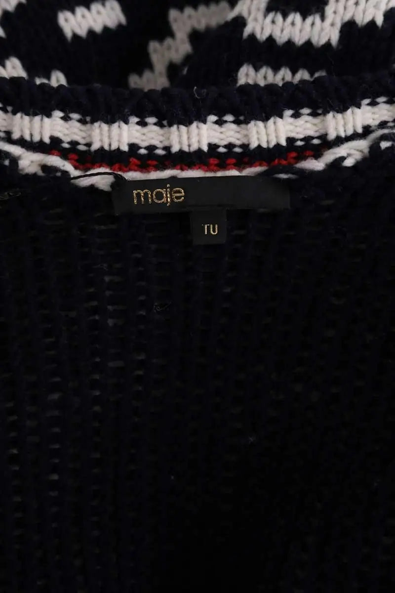 Gilet Maje Marine en Laine