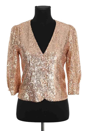 Gilet Maje Rose en Polyester, taille S - Seconde Main