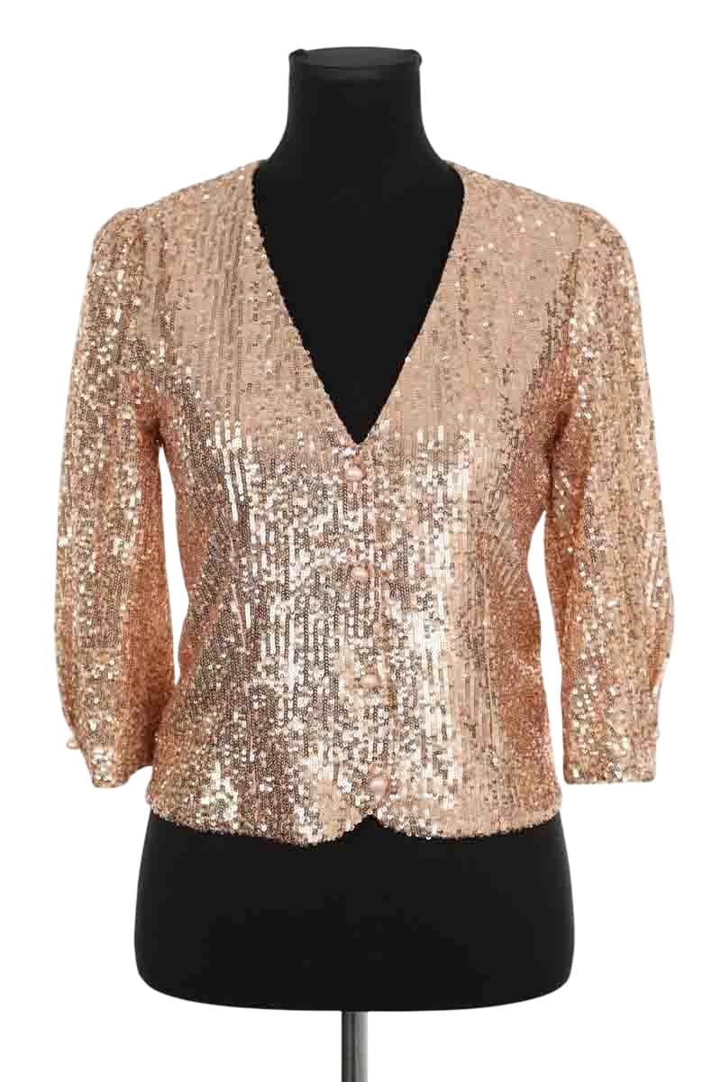 Gilet Maje Rose en Polyester, taille S - Seconde Main