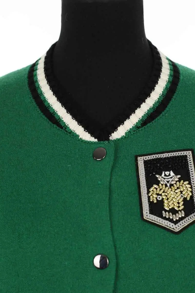 Gilet Maje Vert en Coton