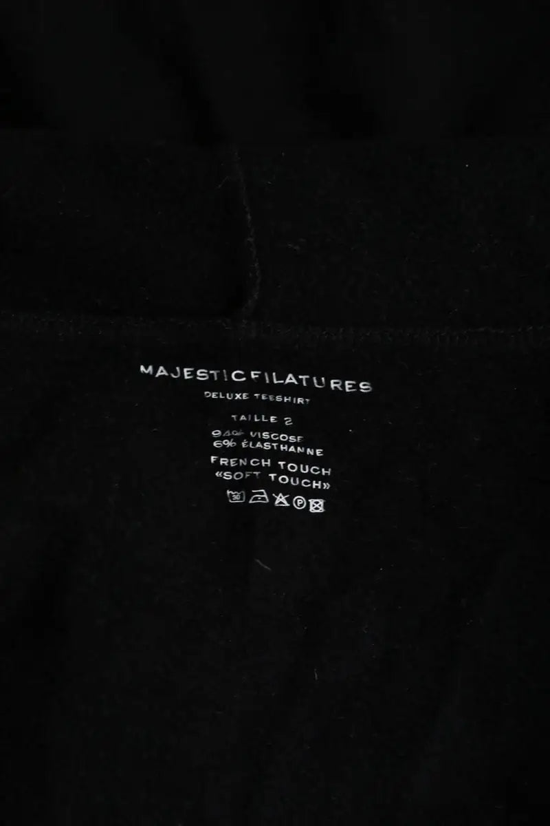 Gilet Majestic Filatures Noir en Viscose