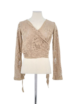 Gilet Mes Demoiselles Beige en Coton, taille XS - Seconde Main