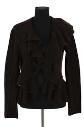 Gilet Rouje Marron en Coton, taille S - Seconde Main