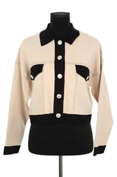 Gilet Sandro Cher Beige en Viscose, taille S - Seconde Main