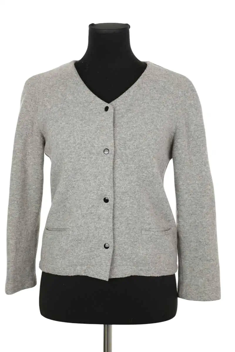 Gilet Sandro Gris en Laine, taille M - Seconde Main