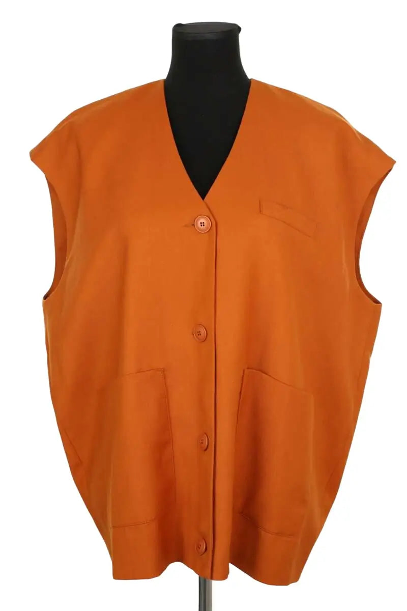 Gilet sans manches American Vintage Orange en Laine, taille TU - Seconde Main
